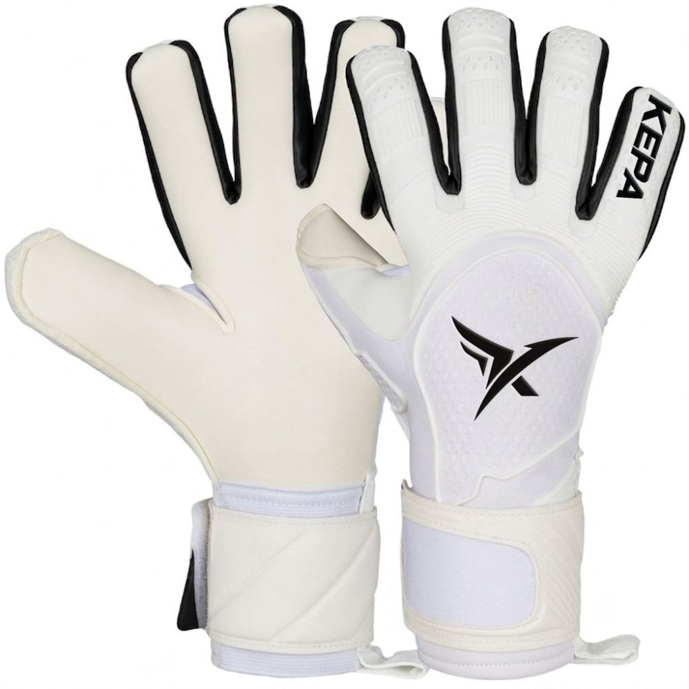 White Black Edge-Control Goalkeeper Gloves