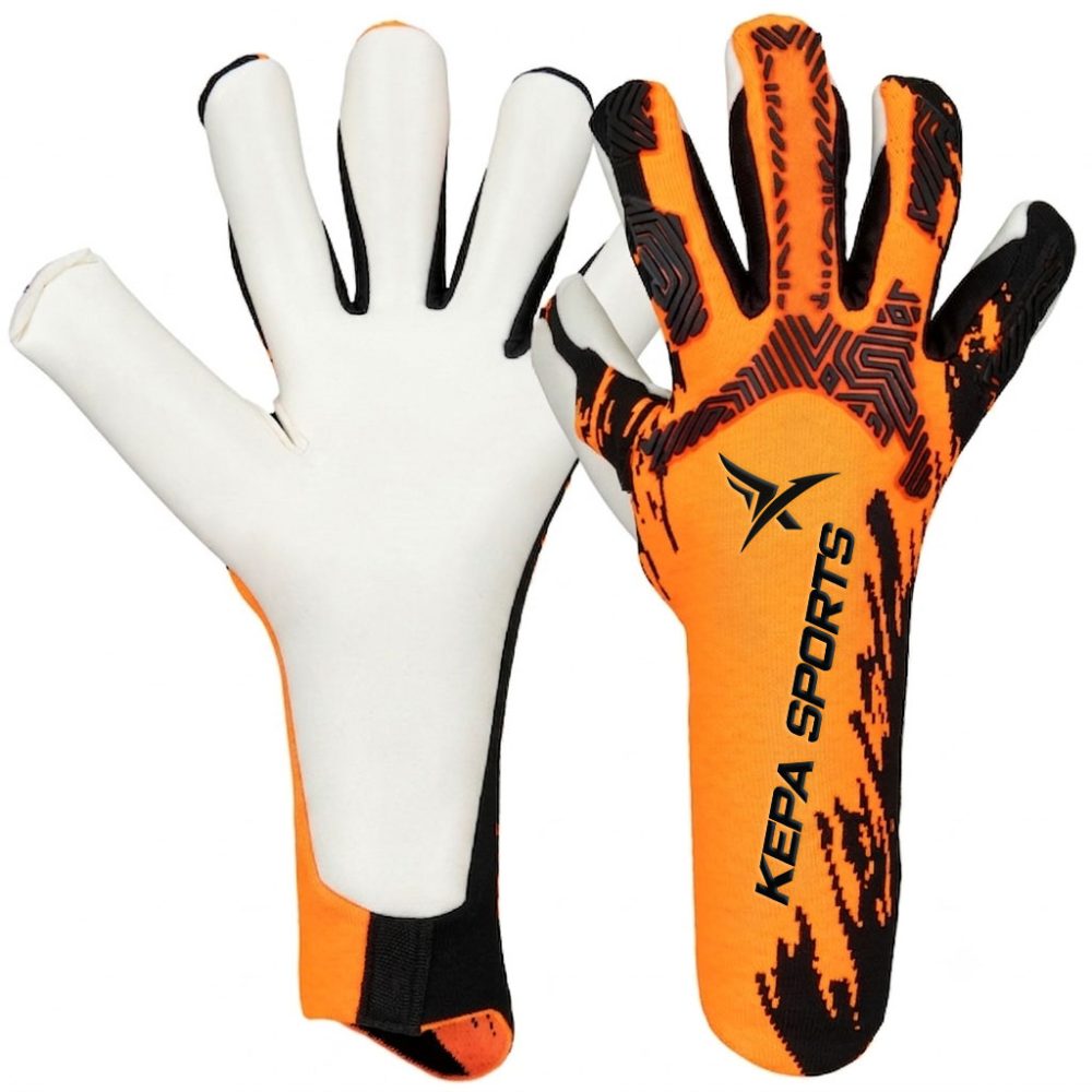 Orange Black Strike-Flex Goalkeeper Gloves