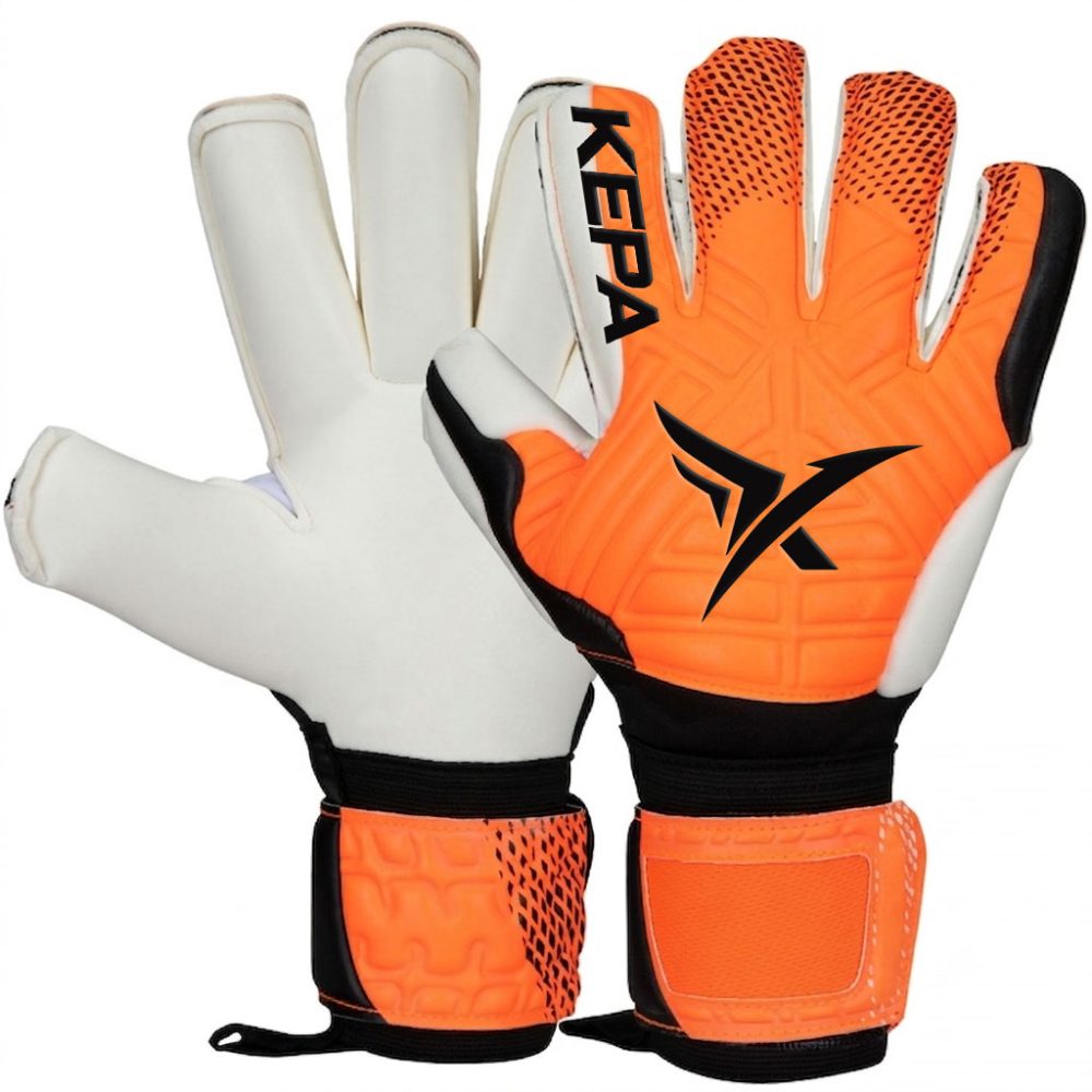 Orange White Grip-Guard Goalkeeper Gloves