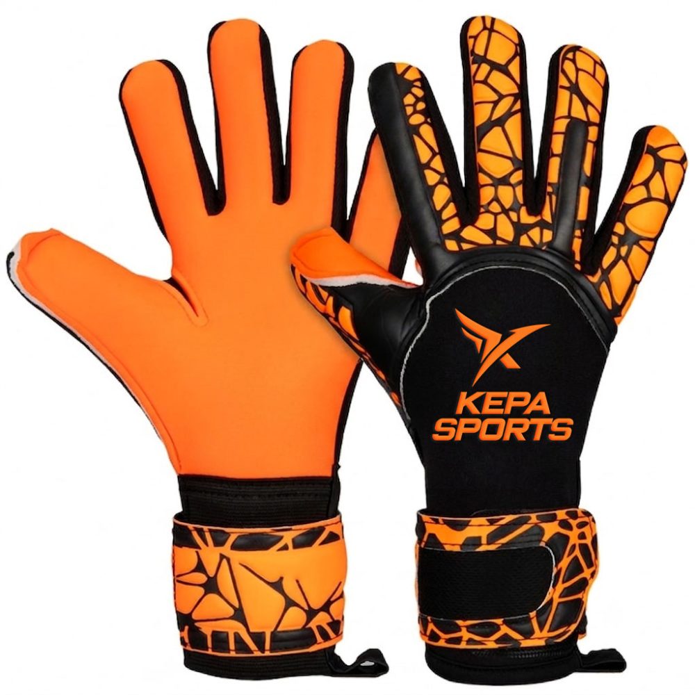 Orange Black Web-Guard Goalkeeper Gloves