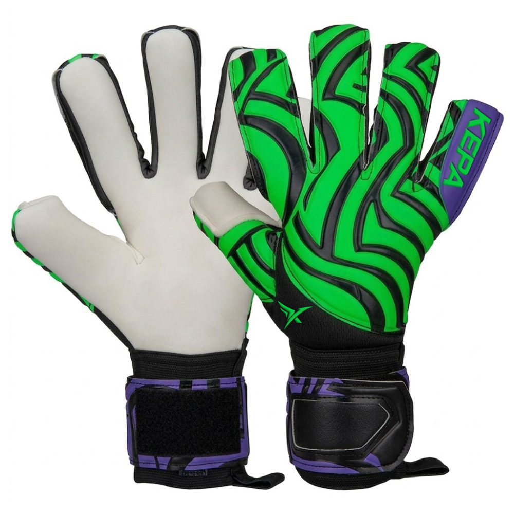 Green Black & Purple Flow-Guard Goalkeeper Gloves