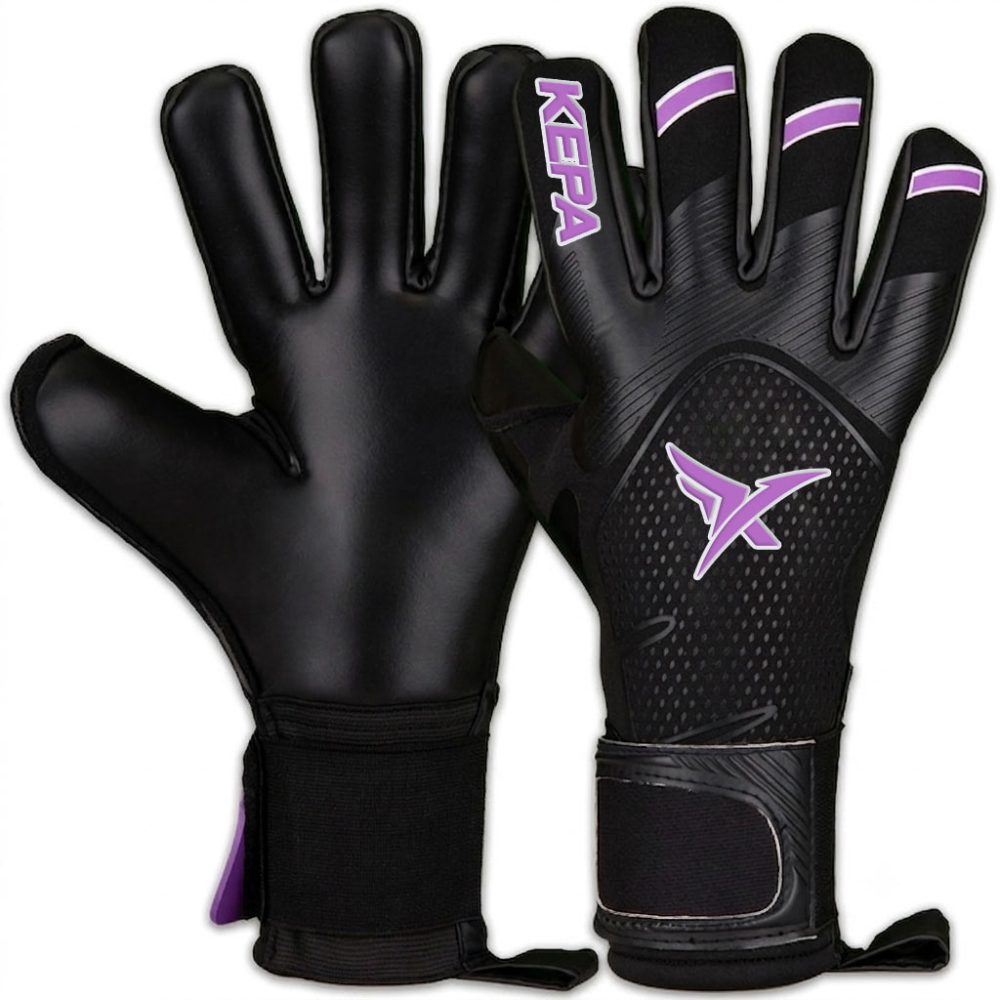 Black Purple Pulse-Guard Goalkeeper Gloves