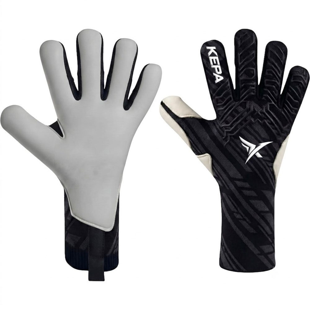 Black Grey Stealth-Fit Goalkeeper Gloves