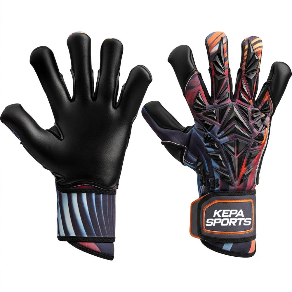 Black Multicolor Vortex-Armor Goalkeeper Gloves
