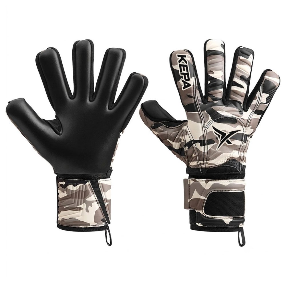 Black Grey Camo-Strike Goalkeeper Gloves