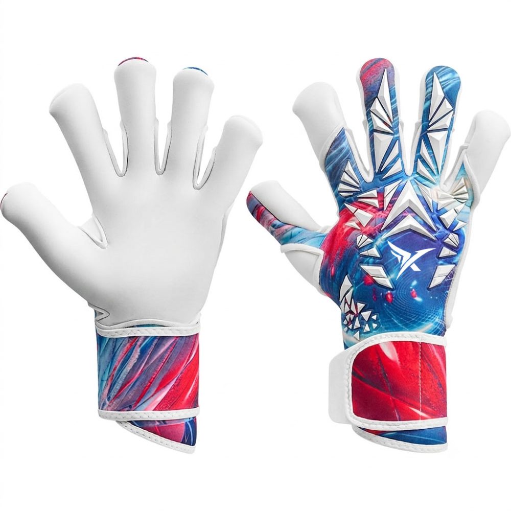 Blue Red Crystal-Strike Goalkeeper Gloves