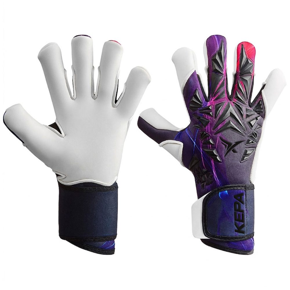 Purple Grey Prism-Armor Goalkeeper Gloves