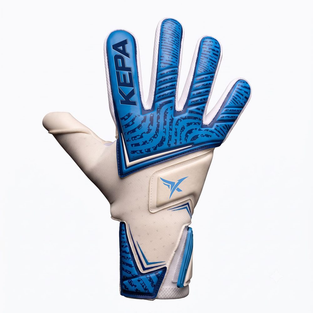 Blue White Vector-Grip Goalkeeper Gloves