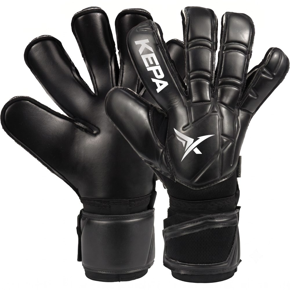 All-Black Padded Guard Goalkeeper Gloves