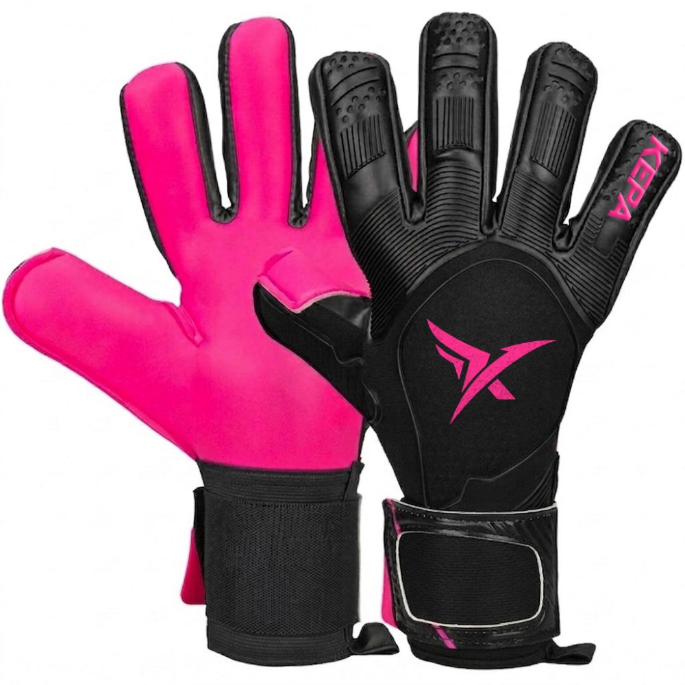Black & Hot Pink Armor-Grip Goalkeeper Gloves