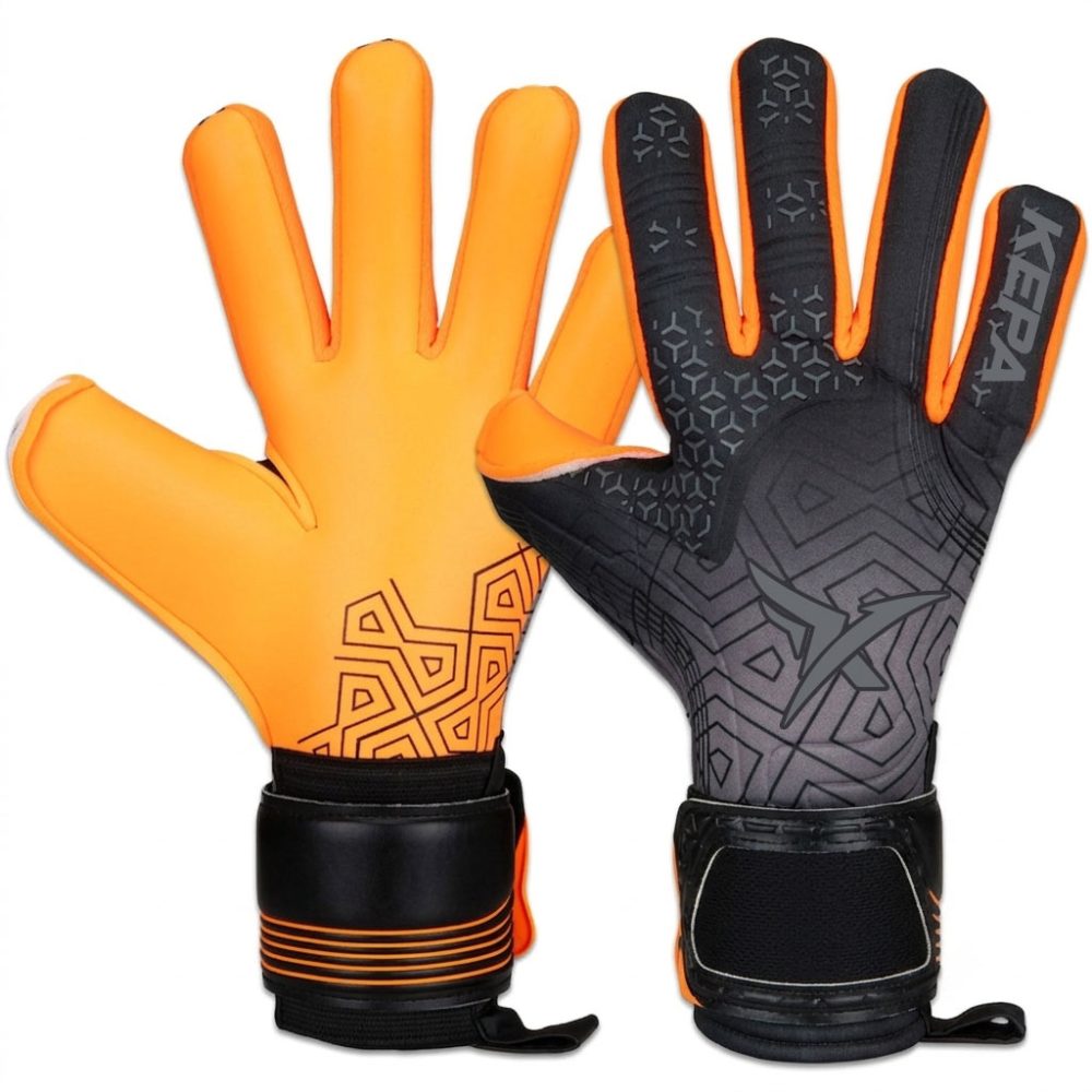 Orange Black Geo-Tech Goalkeeper Gloves