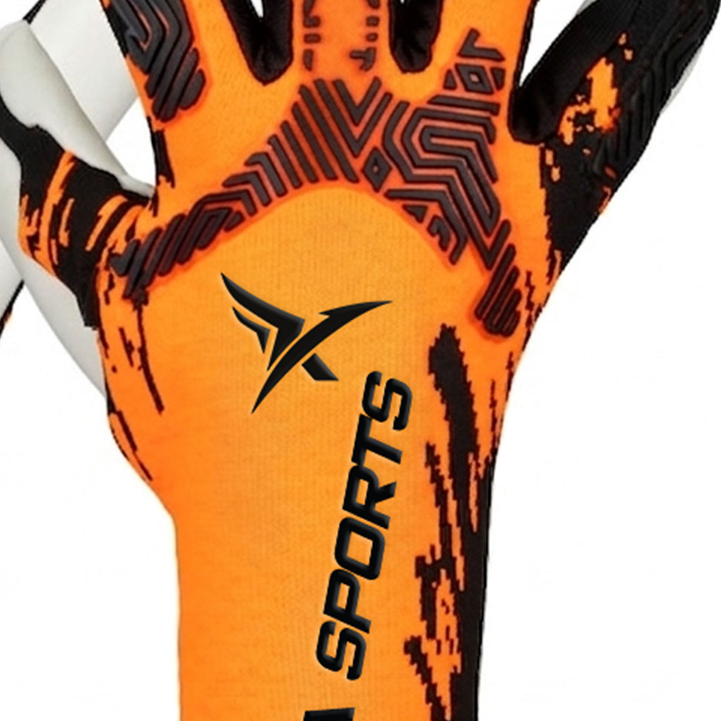 Orange Black Strike-Flex Goalkeeper Gloves - Image 2
