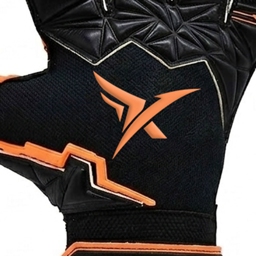 Orange Black Impact-Guard Goalkeeper Gloves - Image 2