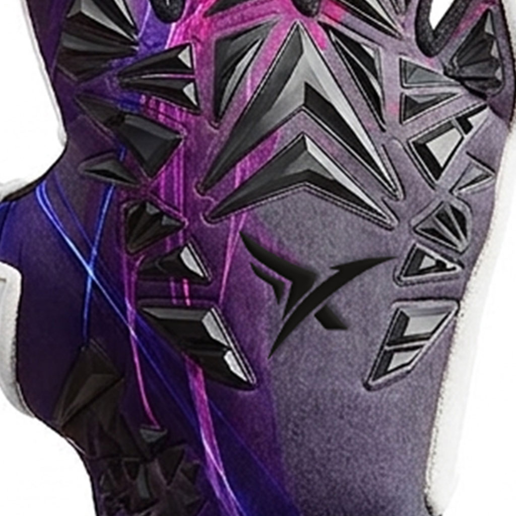 Purple Grey Prism-Armor Goalkeeper Gloves - Image 2