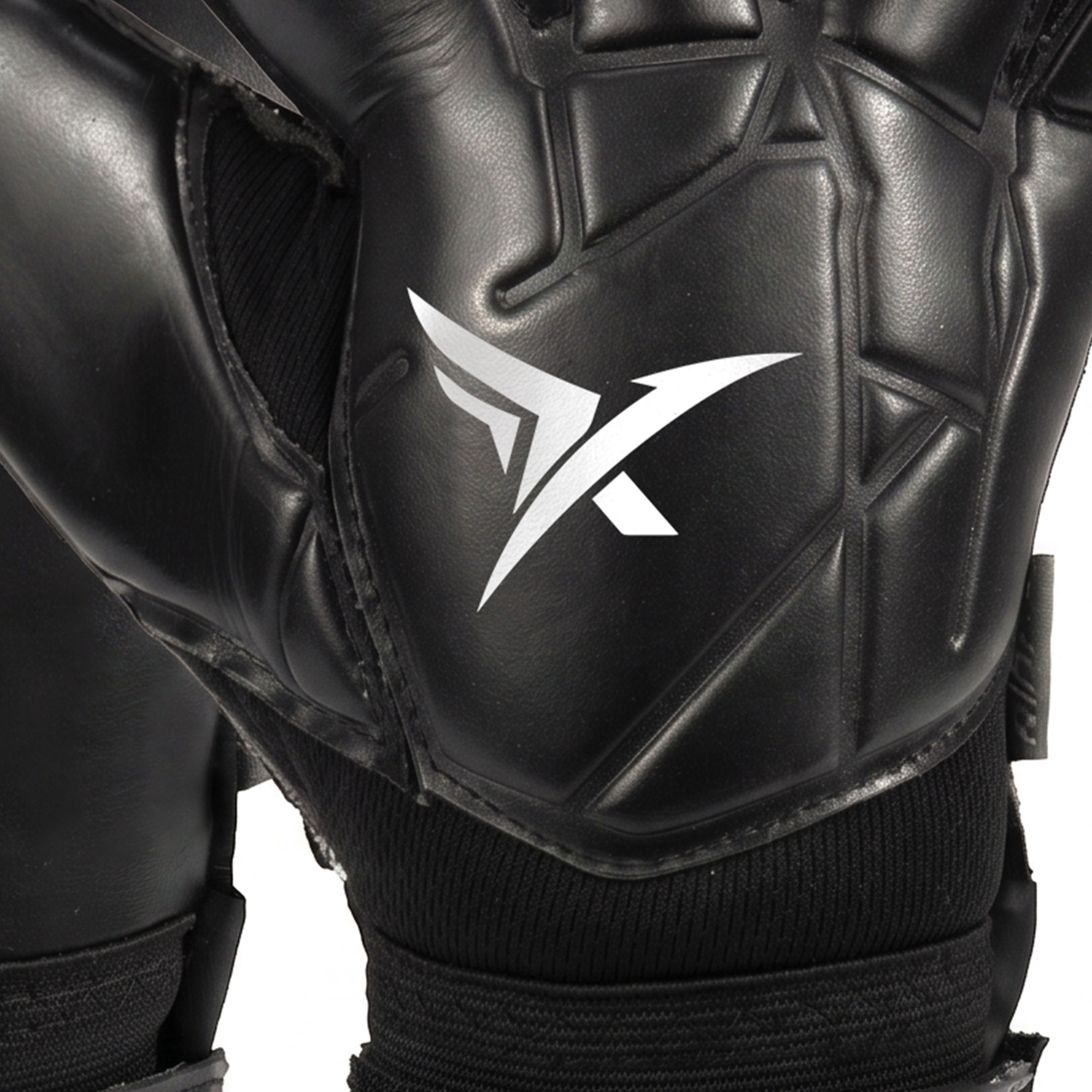 All-Black Padded Guard Goalkeeper Gloves - Image 2