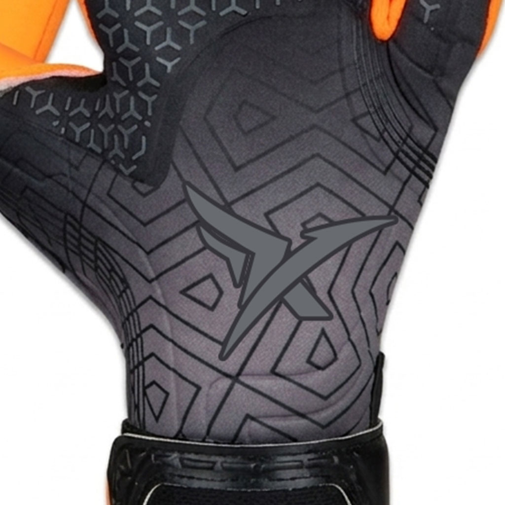 Orange Black Geo-Tech Goalkeeper Gloves - Image 2