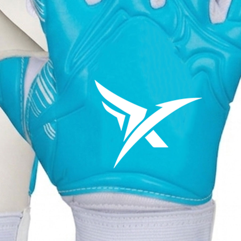 Aqua Blue & White Seam-Flex Goalkeeper Gloves - Image 2