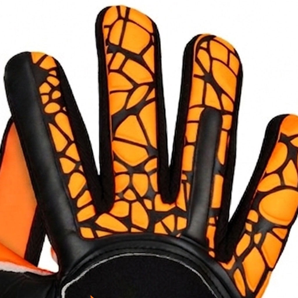 Orange Black Web-Guard Goalkeeper Gloves - Image 3