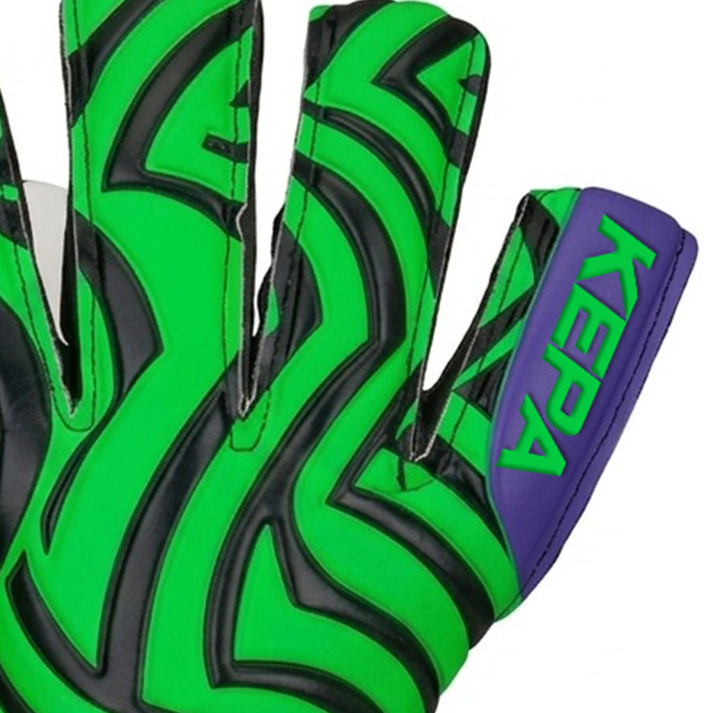 Green Black & Purple Flow-Guard Goalkeeper Gloves - Image 3