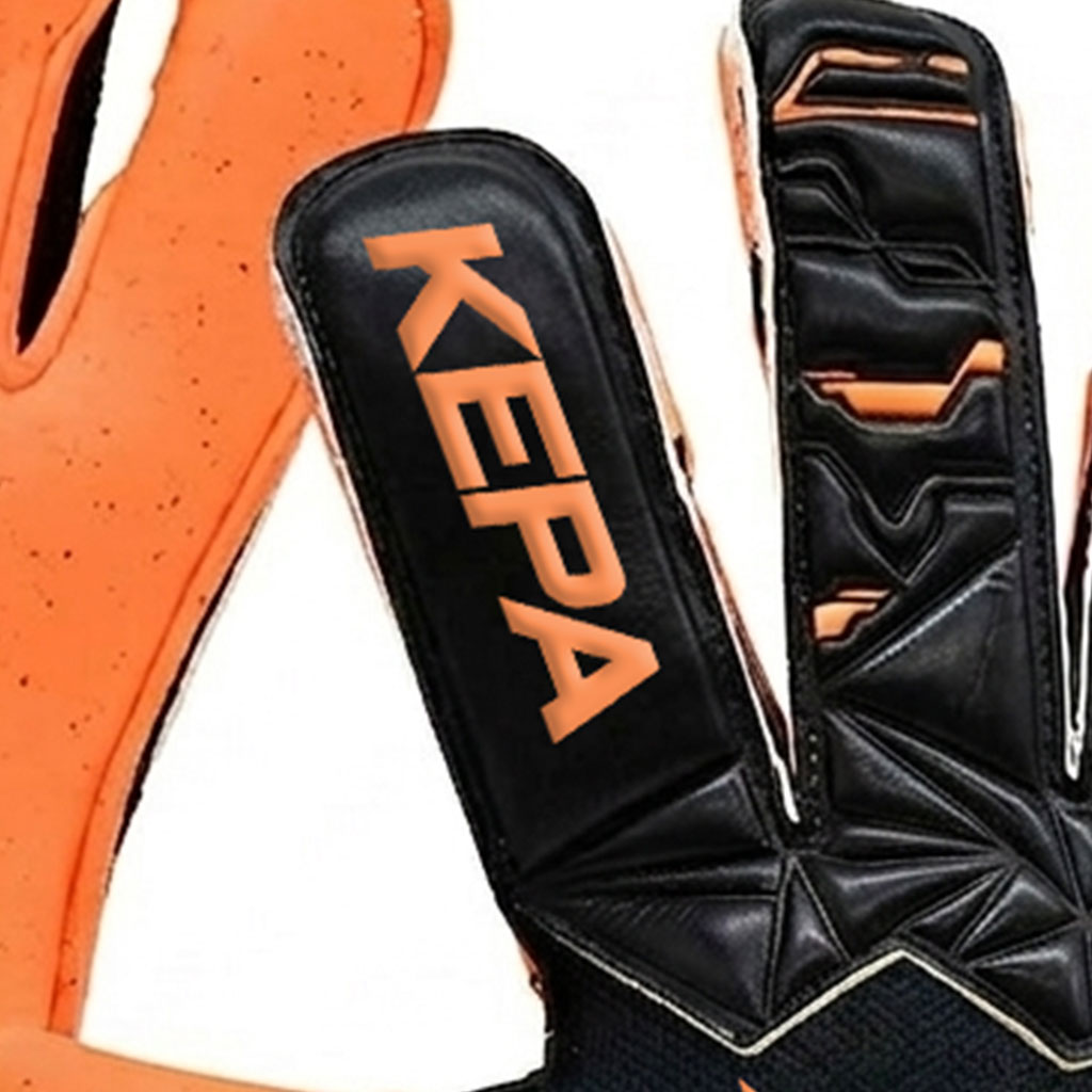 Orange Black Impact-Guard Goalkeeper Gloves - Image 3