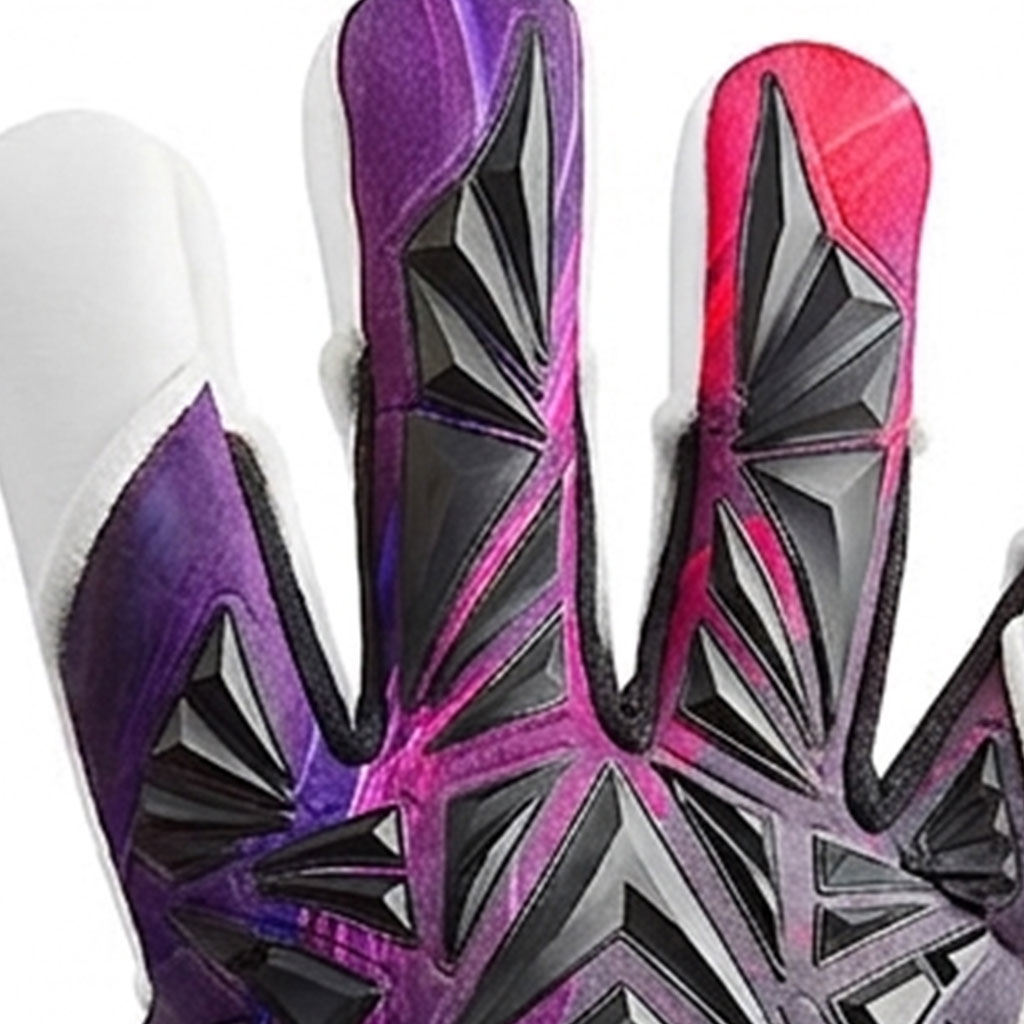 Purple Grey Prism-Armor Goalkeeper Gloves - Image 3