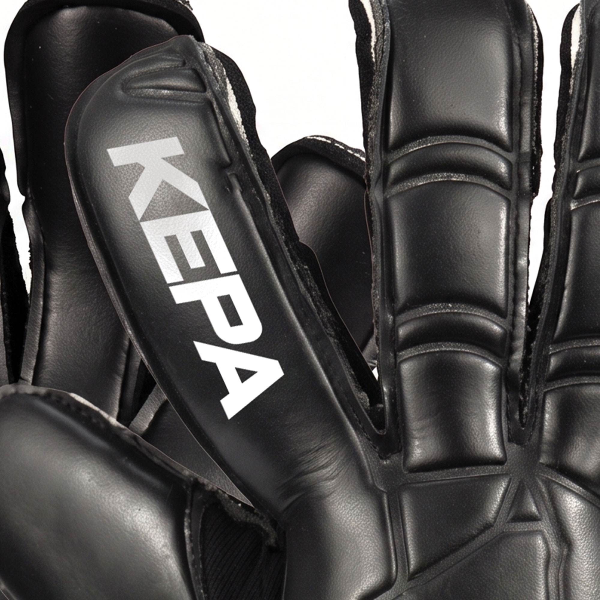 All-Black Padded Guard Goalkeeper Gloves - Image 3