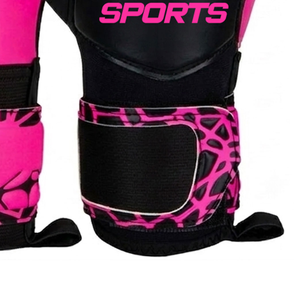 Hot Pink Black Web-Print Goalkeeper Gloves - Image 3