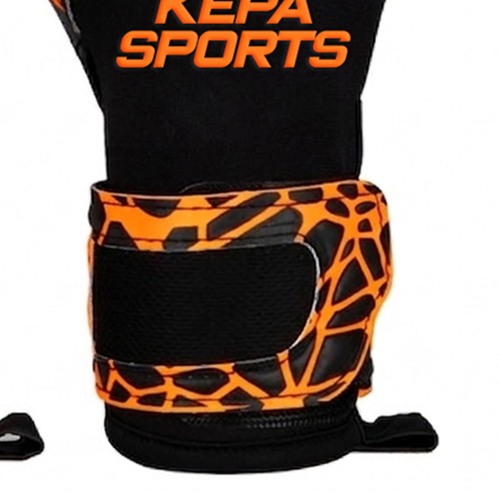 Orange Black Web-Guard Goalkeeper Gloves - Image 4