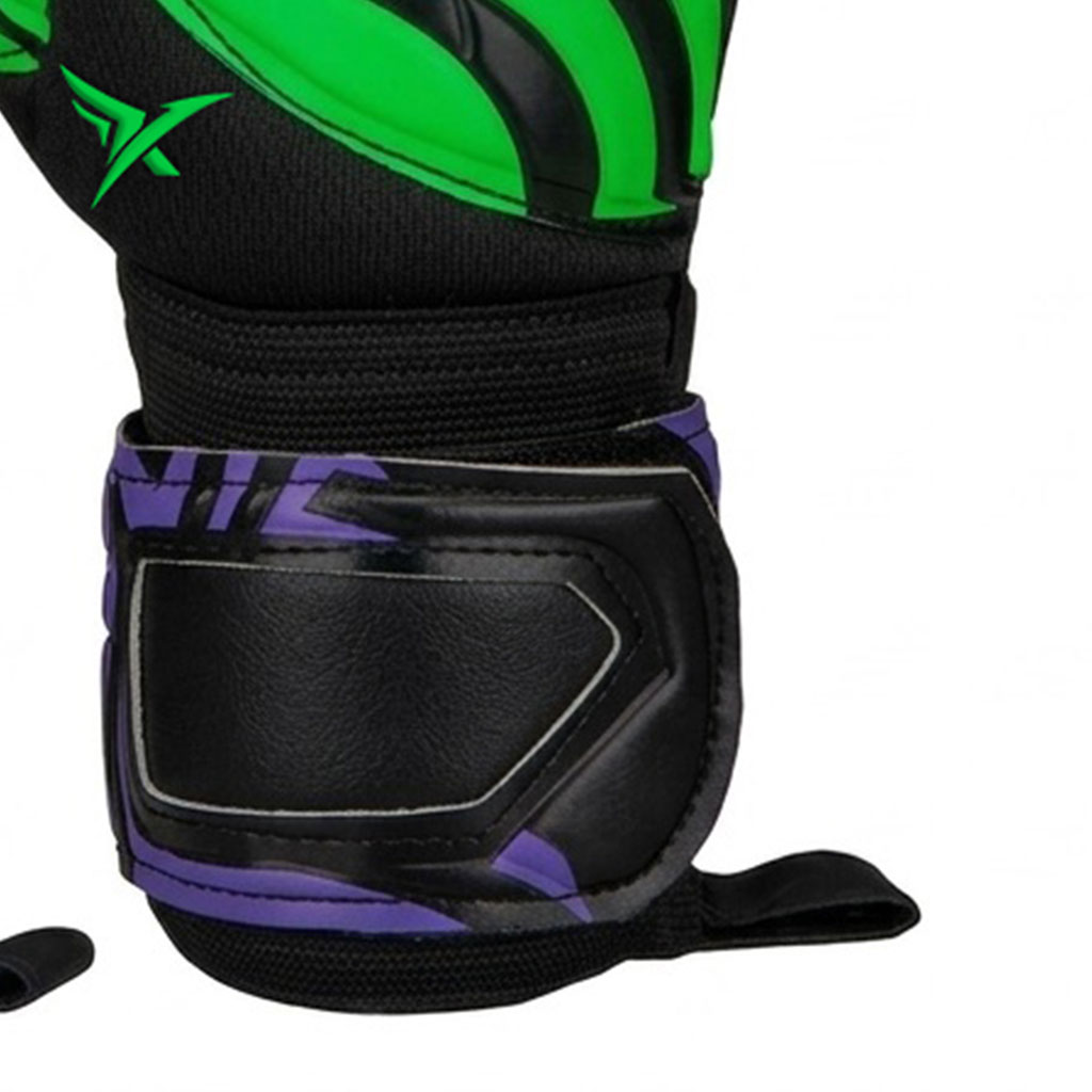 Green Black & Purple Flow-Guard Goalkeeper Gloves - Image 4