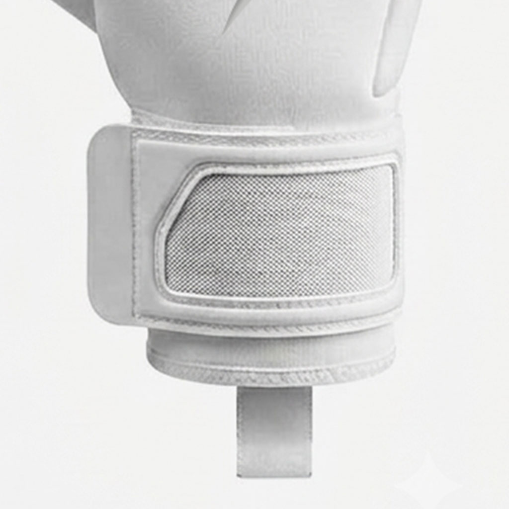 All-White Embossed Control Goalkeeper Gloves - Image 4
