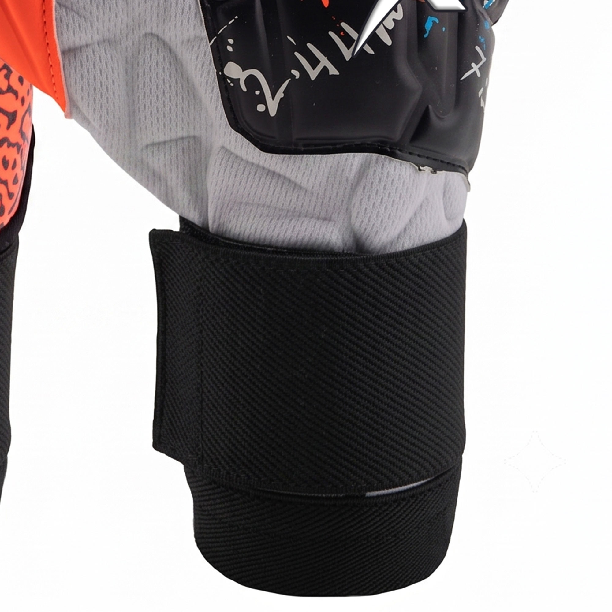 Orange Blue Graffiti-Tech Goalkeeper Gloves - Image 4