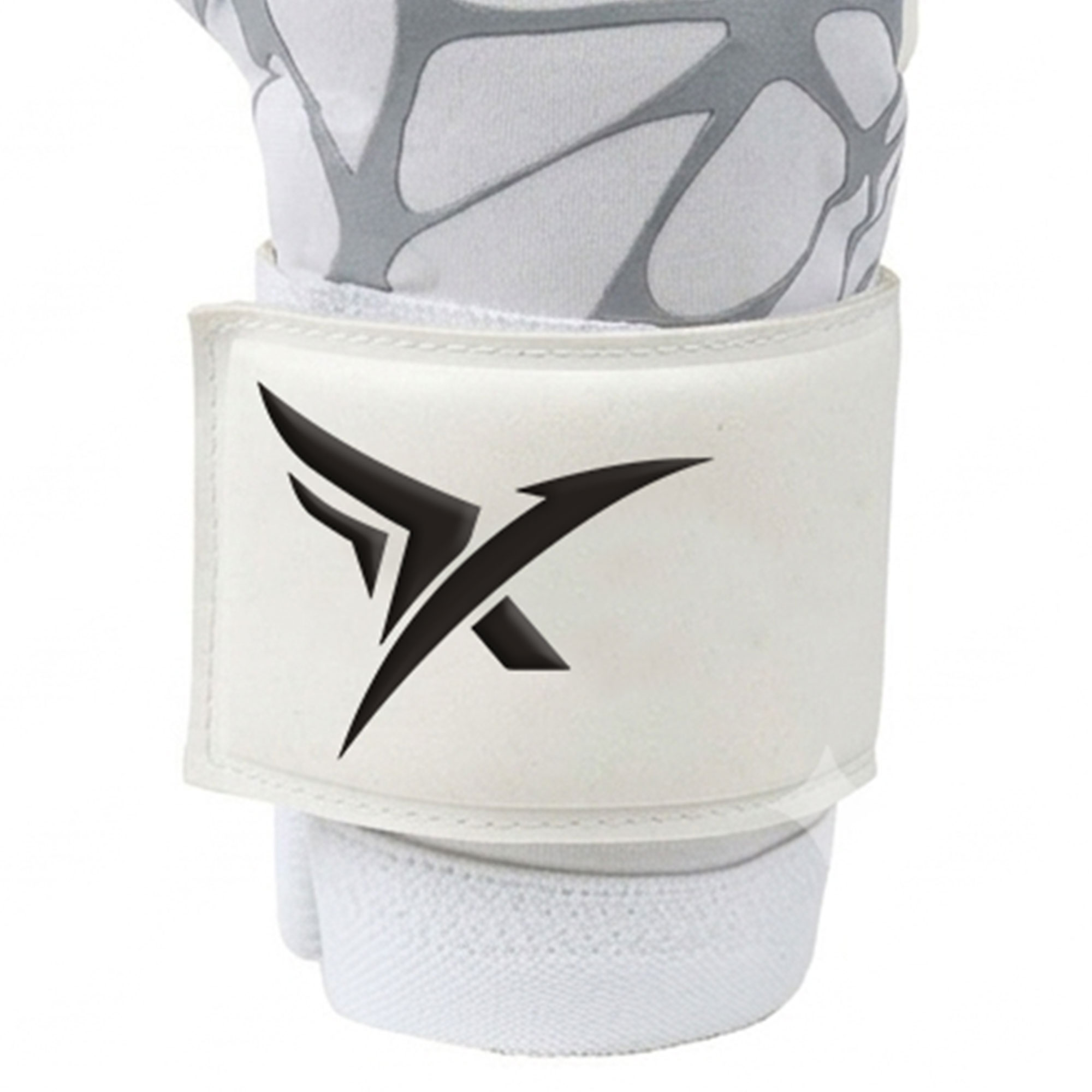 White Grey Shield-Pad Goalkeeper Gloves - Image 4