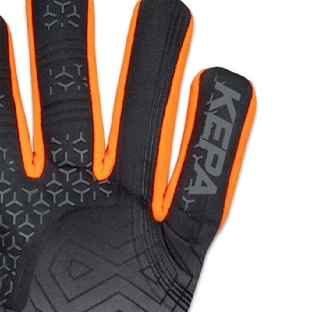 Orange Black Geo-Tech Goalkeeper Gloves - Image 4